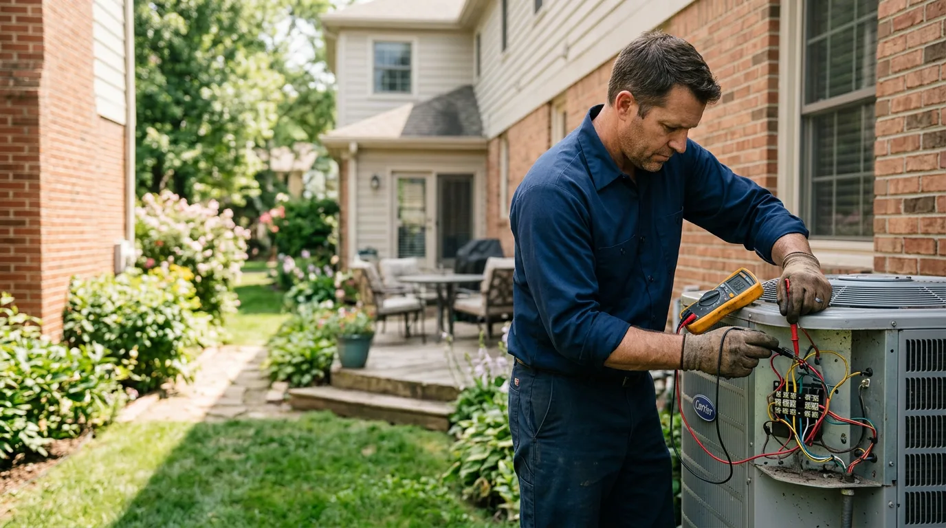 HVAC technician working near Sigourney, IA